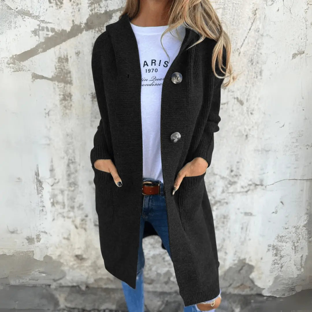 Lorène | Elegant long women's cardigan