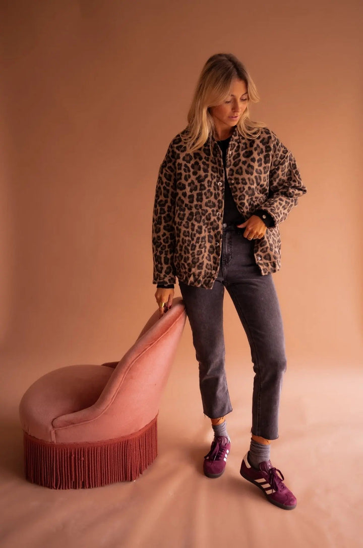 Luna | Trendy Jacket with Leopard Print
