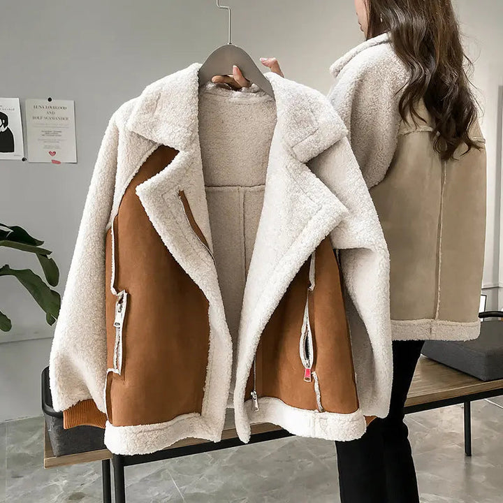 Erin | Stylish Faux Shearling Zip-Up Jacket