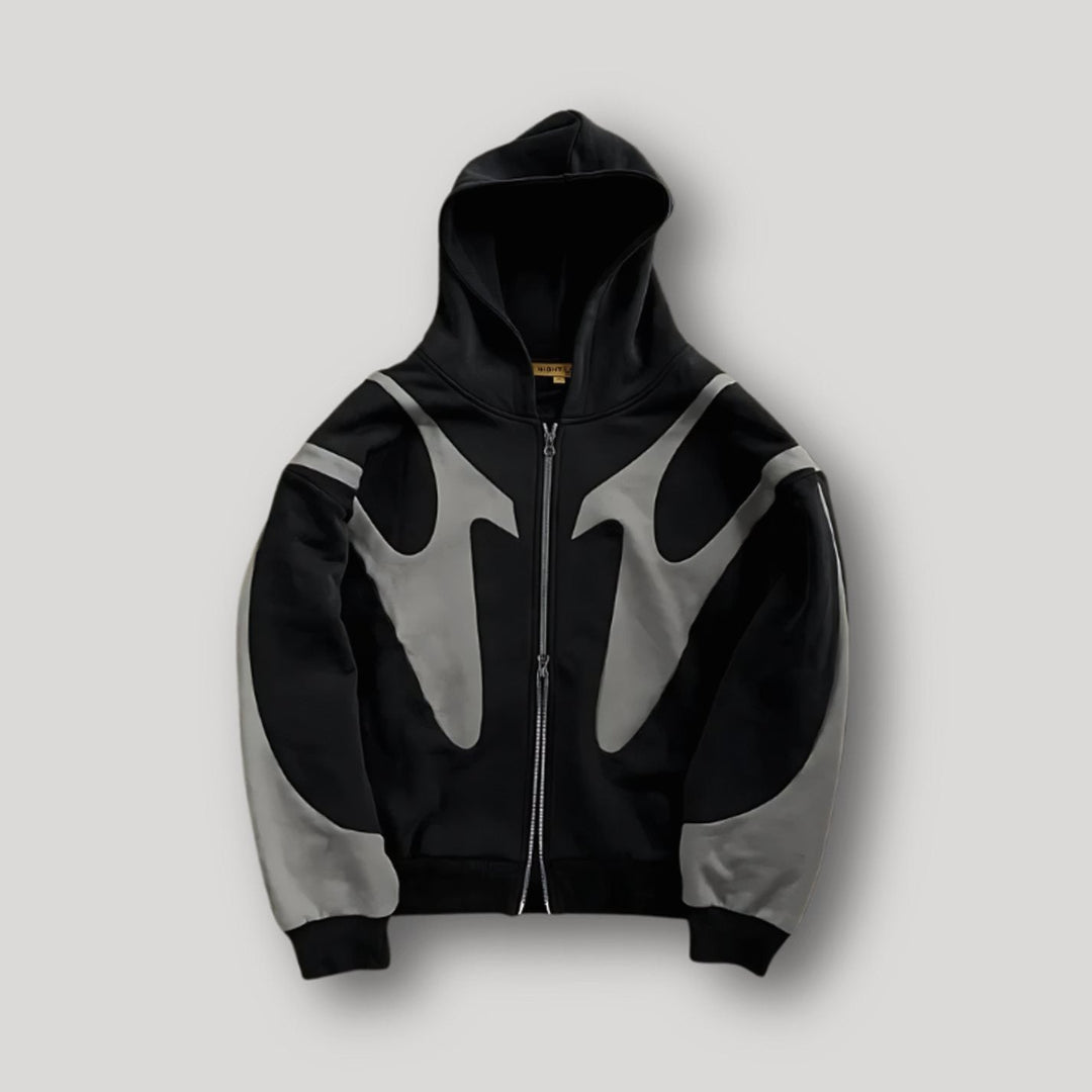Jackson | Men's Bold Contrast-Panel Full-Zip Graphic Hoodie