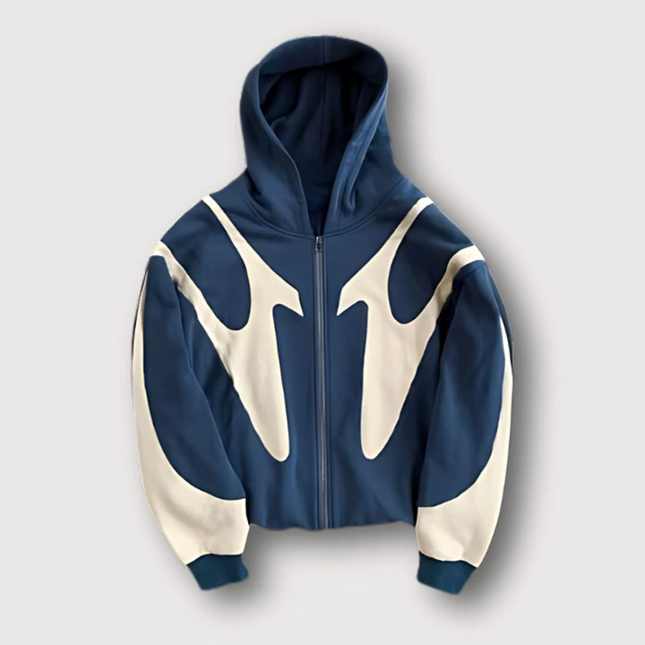 Jackson | Men's Bold Contrast-Panel Full-Zip Graphic Hoodie