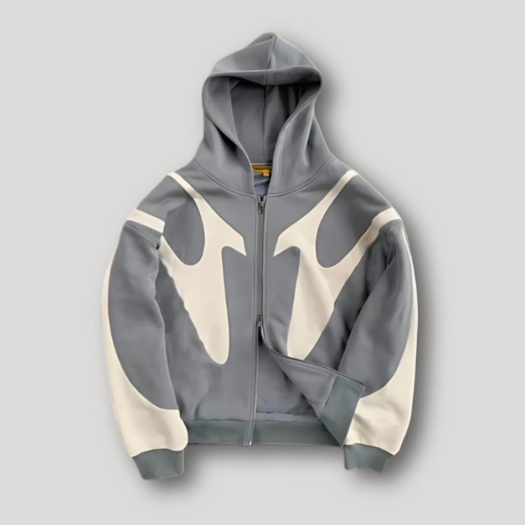 Jackson | Men's Bold Contrast-Panel Full-Zip Graphic Hoodie