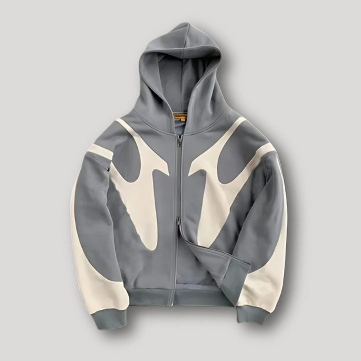 Jackson | Men's Bold Contrast-Panel Full-Zip Graphic Hoodie