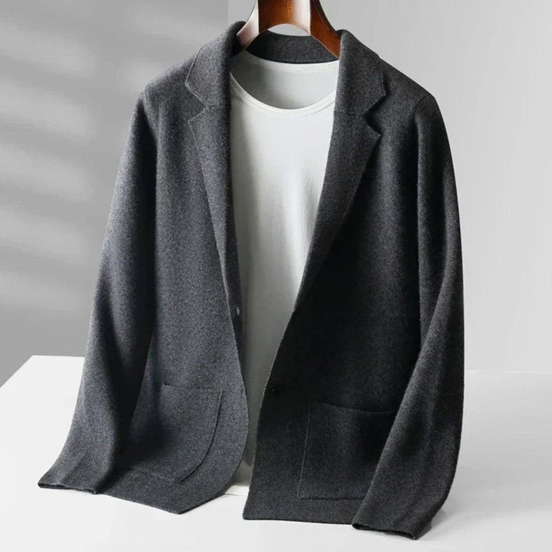 Jackson | Men's Knit Blazer-Style Mens Jumper Notch Lapel