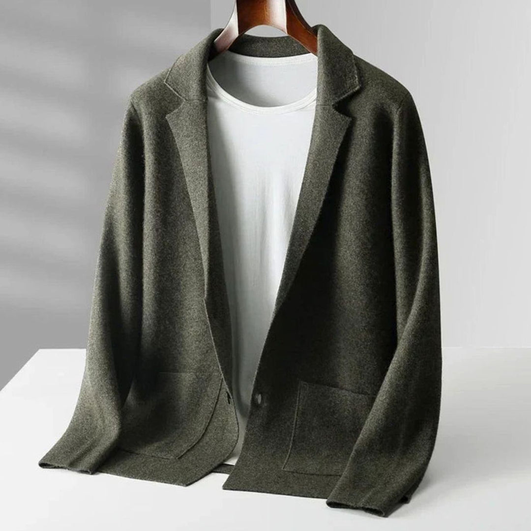 Jackson | Men's Knit Blazer-Style Mens Jumper Notch Lapel