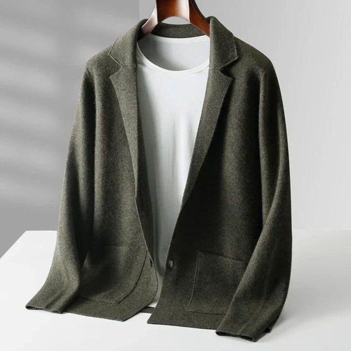 Jackson | Men's Knit Blazer-Style Mens Jumper Notch Lapel