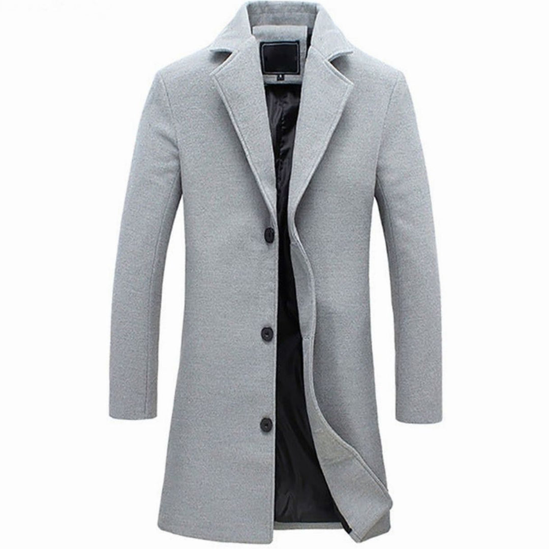 Sebastian | Men's Cold Weather Tailored -Blend Longline Trench Coat