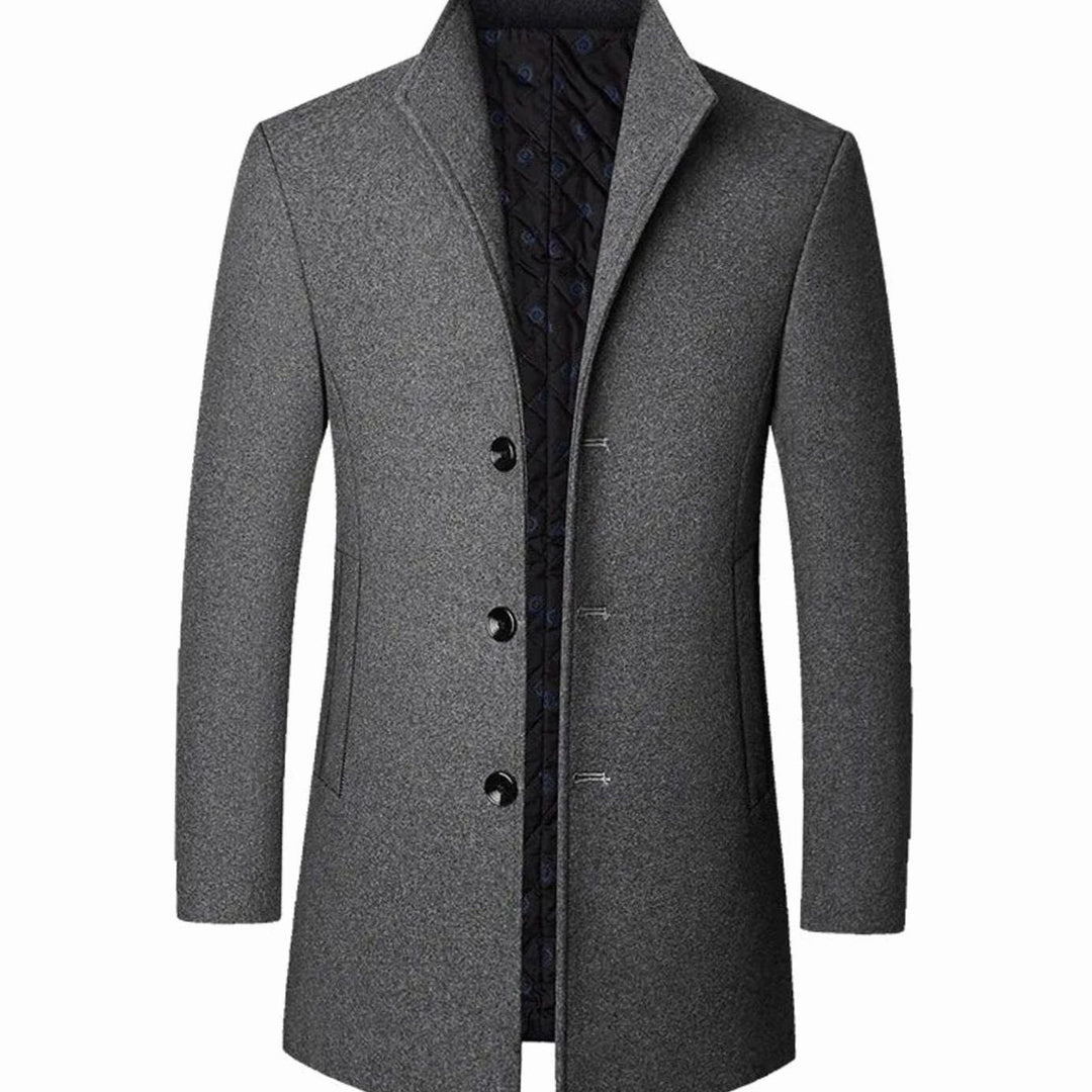 Theodore | Men's Cold Weather -Blend Single-Breasted Overcoat