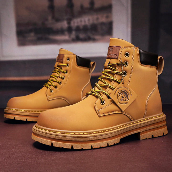 Matthew | Men's Lace-Up Rugged Leather Hiking Boots