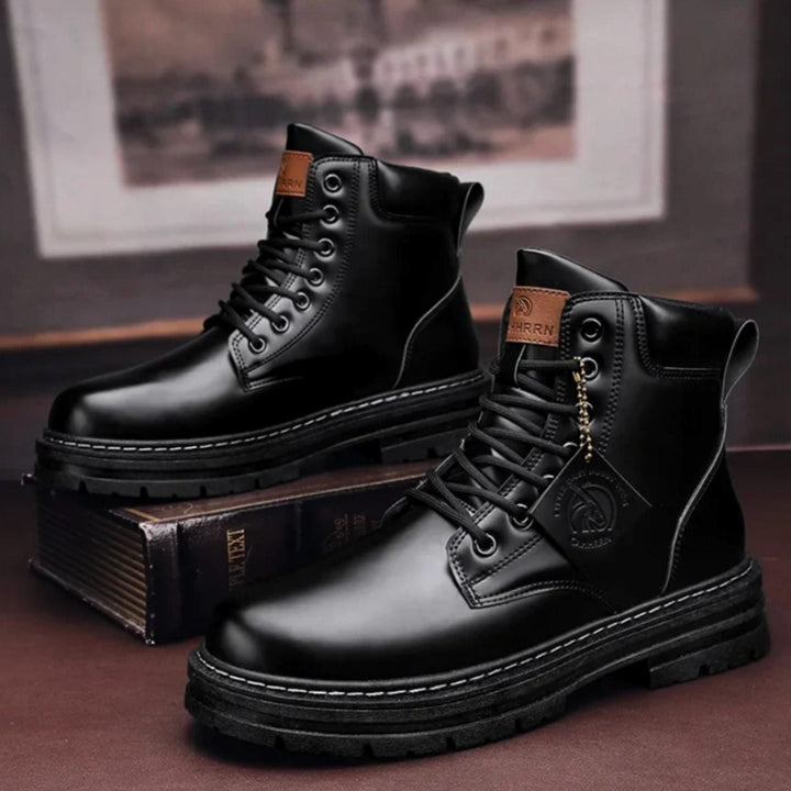 Matthew | Men's Lace-Up Rugged Leather Hiking Boots