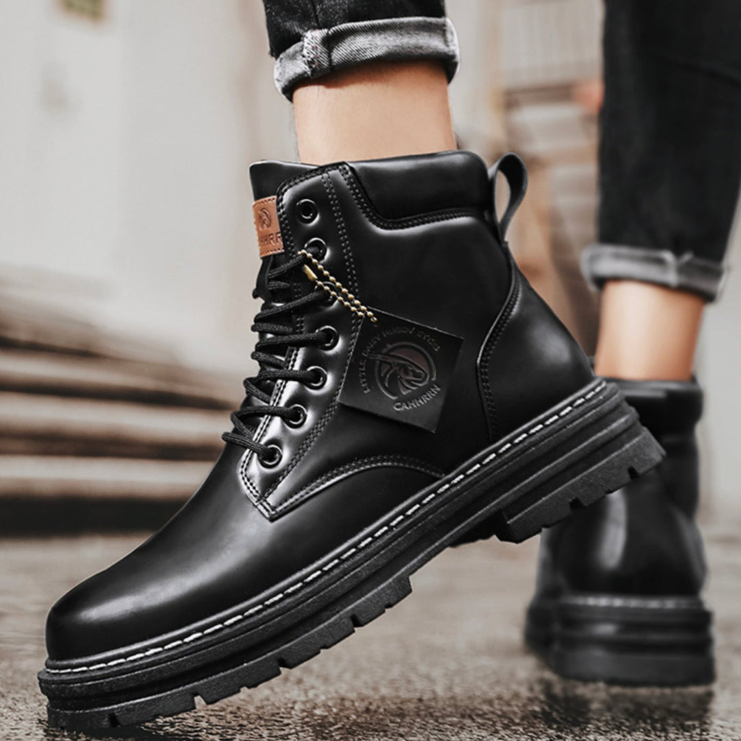 Matthew | Men's Lace-Up Rugged Leather Hiking Boots