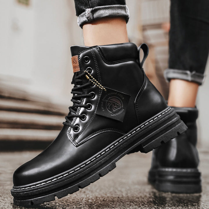 Matthew | Men's Lace-Up Rugged Leather Hiking Boots