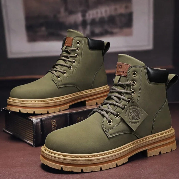 Matthew | Men's Lace-Up Rugged Leather Hiking Boots