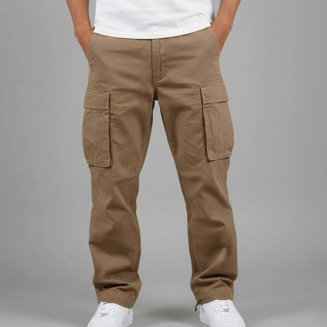Leo | Men's Relaxed-Fit Multi-Pocket Cargo Pants Streetwear