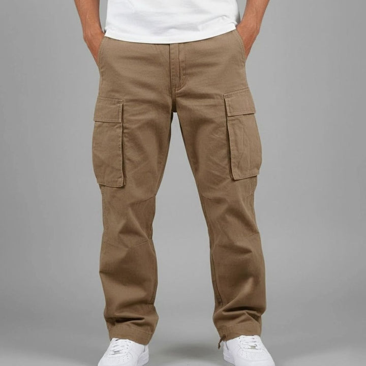 Leo | Men's Relaxed-Fit Multi-Pocket Cargo Pants Streetwear