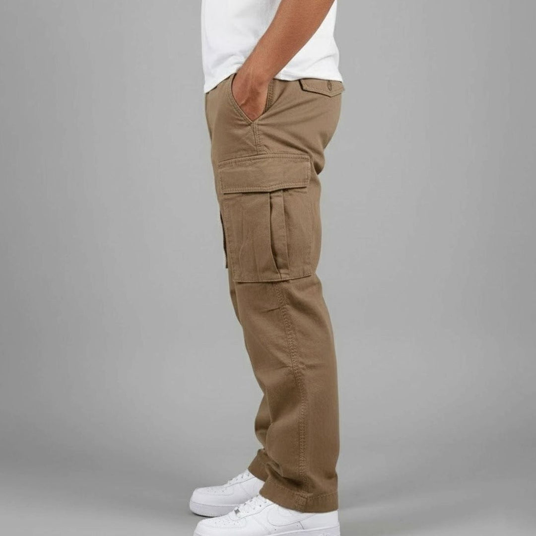 Leo | Men's Relaxed-Fit Multi-Pocket Cargo Pants Streetwear