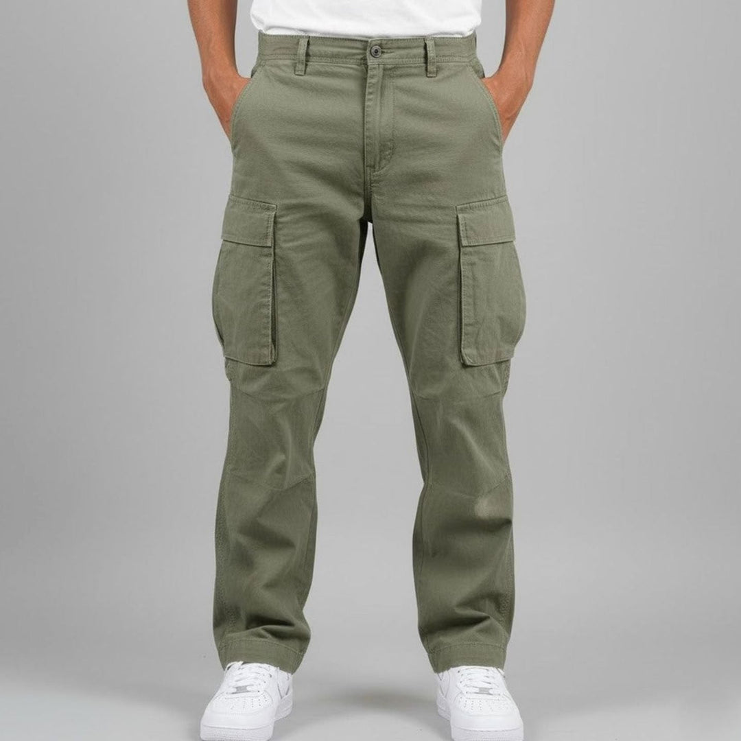 Leo | Men's Relaxed-Fit Multi-Pocket Cargo Pants Streetwear