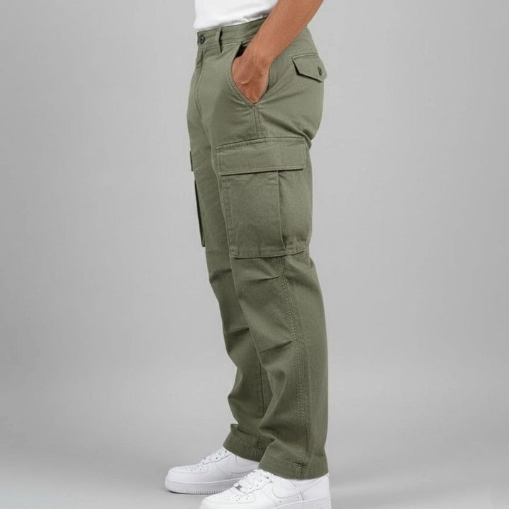 Leo | Men's Relaxed-Fit Multi-Pocket Cargo Pants Streetwear