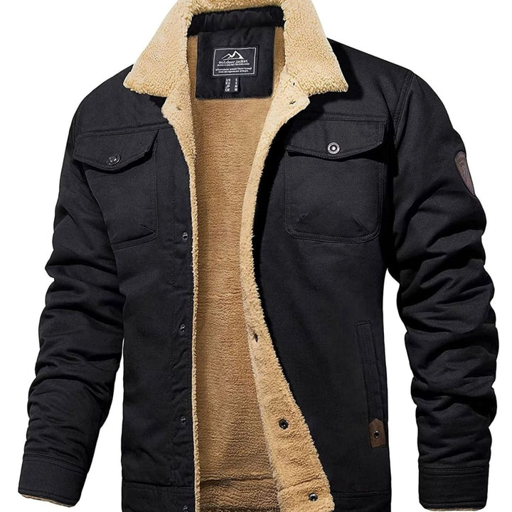 James | Men's Sherpa-Lined Fleece Cargo Winter Jacket