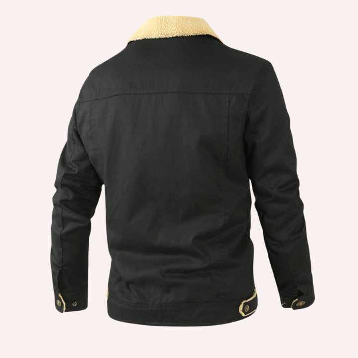 James | Men's Sherpa-Lined Fleece Cargo Winter Jacket
