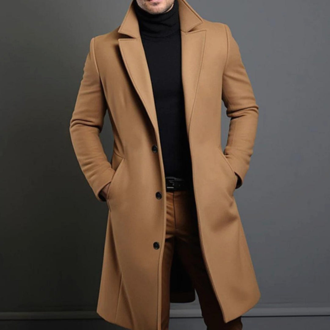 Noah | Men's Slim-Fit Long Coat Tailored Overcoat
