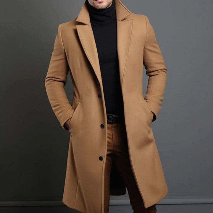 Noah | Men's Slim-Fit Long Coat Tailored Overcoat