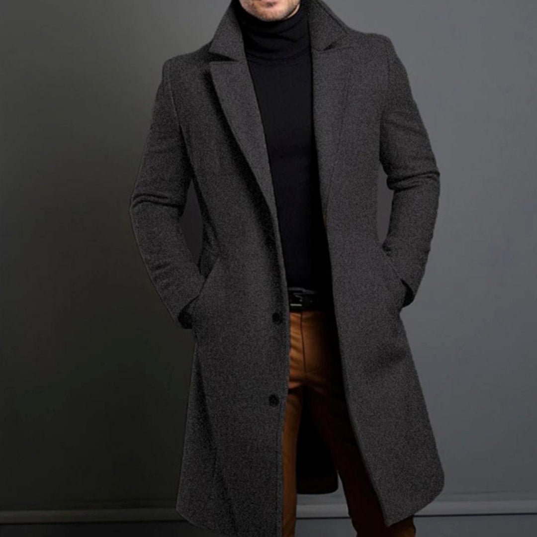 Noah | Men's Slim-Fit Long Coat Tailored Overcoat