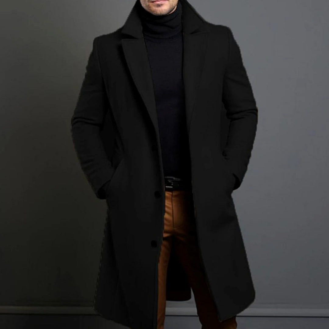 Noah | Men's Slim-Fit Long Coat Tailored Overcoat