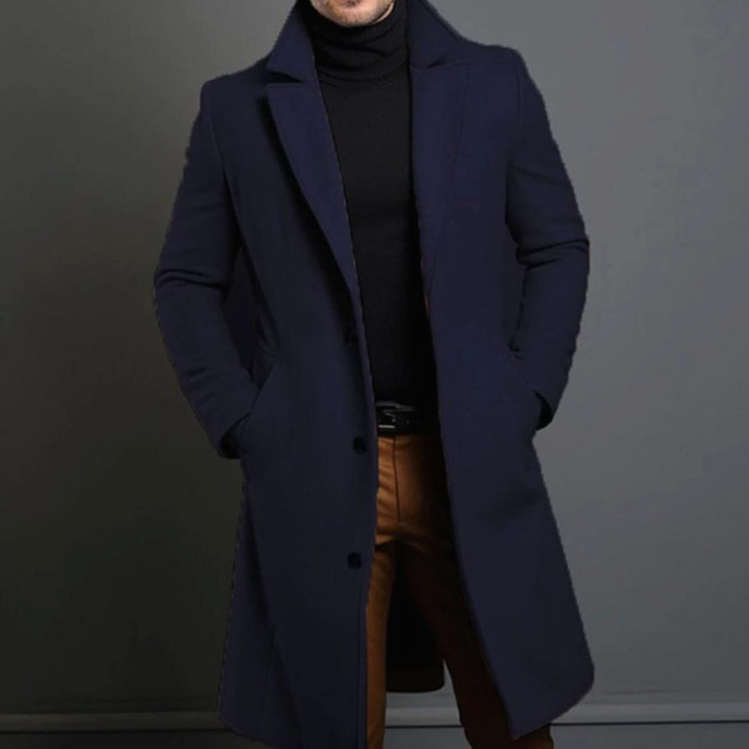 Noah | Men's Slim-Fit Long Coat Tailored Overcoat