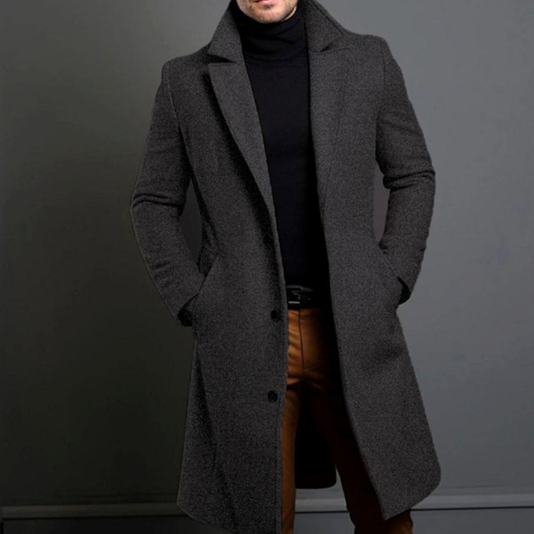 Henry | Men's Slim-Fit Single-Breasted Long Winter Coat