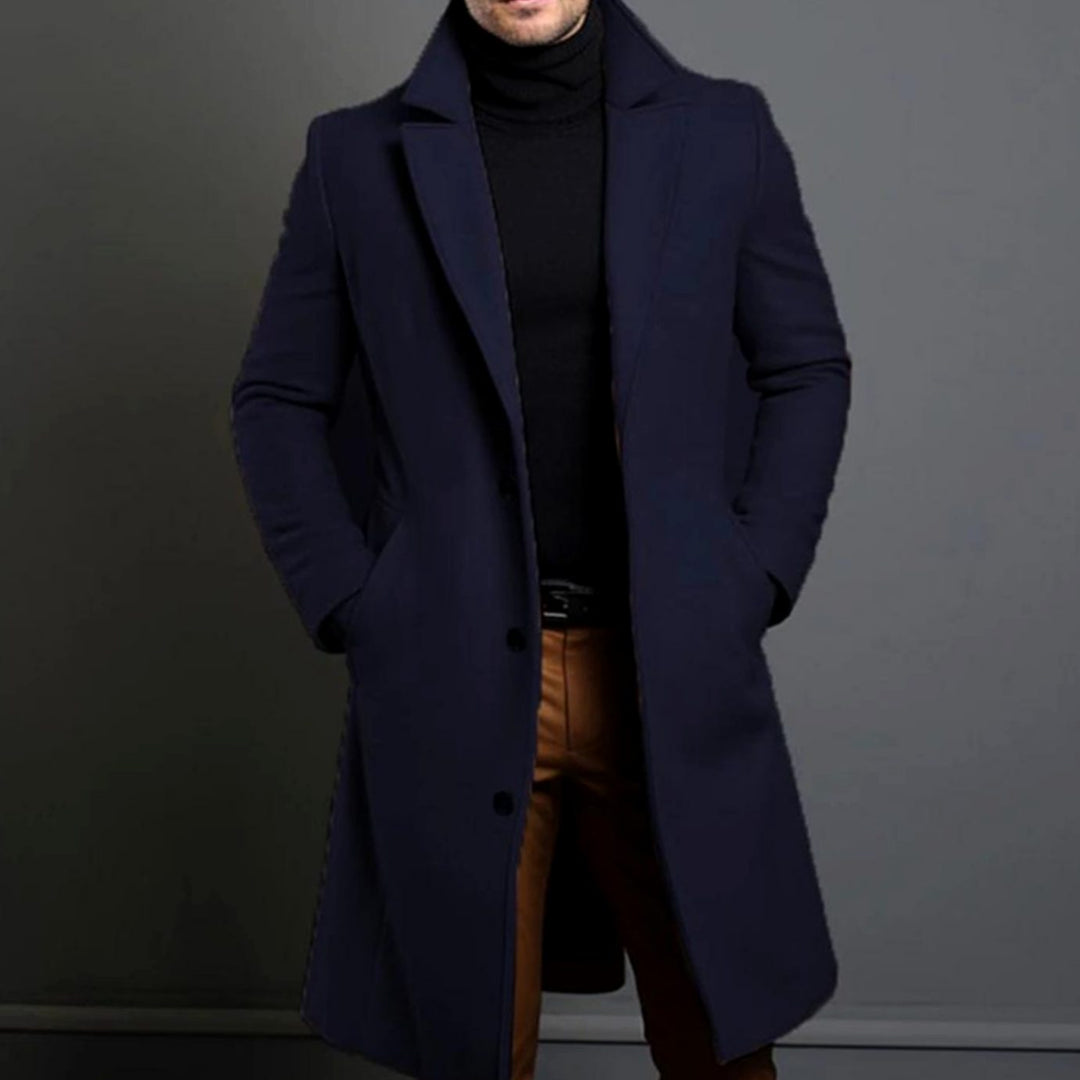 Henry | Men's Slim-Fit Single-Breasted Long Winter Coat