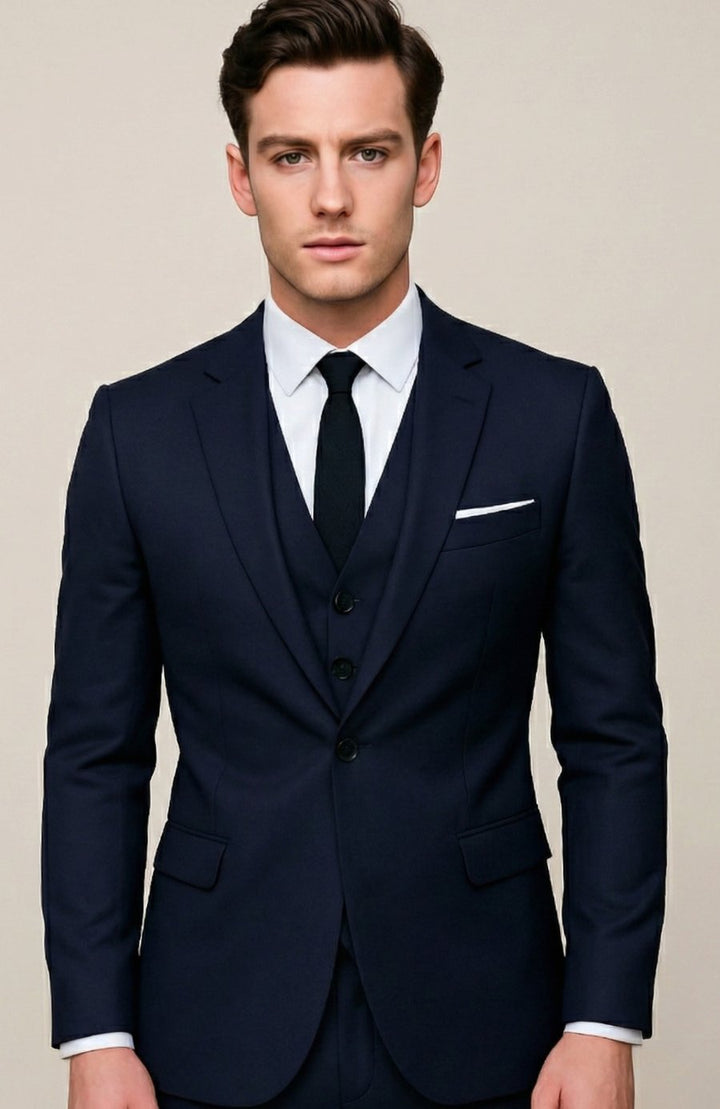 Leo | Men's Slim-Fit Three-Piece Single-Breasted Formal Suit