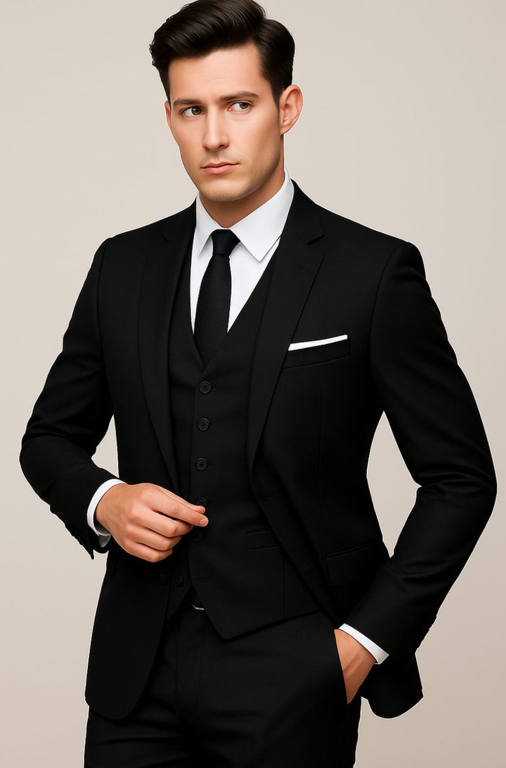 Leo | Men's Slim-Fit Three-Piece Single-Breasted Formal Suit