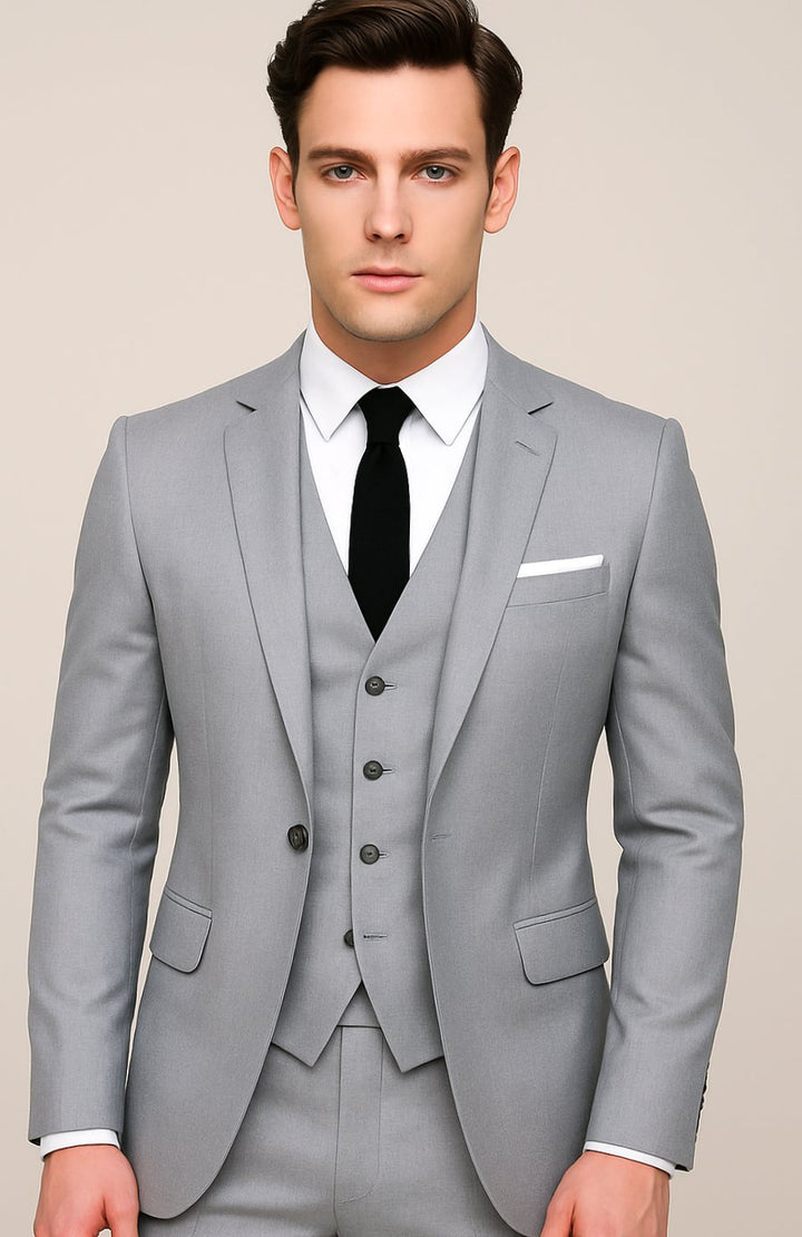 Leo | Men's Slim-Fit Three-Piece Single-Breasted Formal Suit