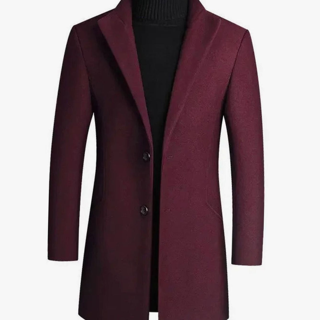 Henry | Men's Slim-Fit -Blend Notch-Lapel Mens Winter Coat