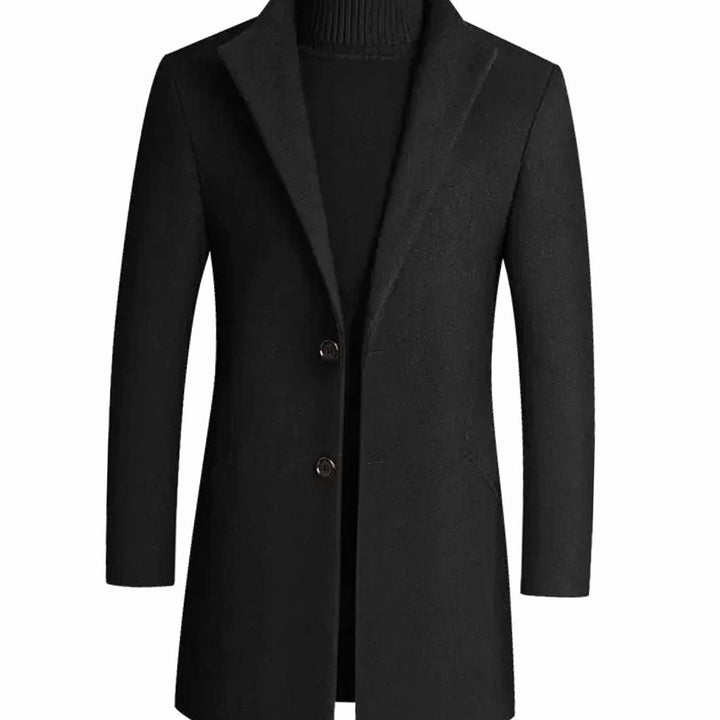 Henry | Men's Slim-Fit -Blend Notch-Lapel Mens Winter Coat