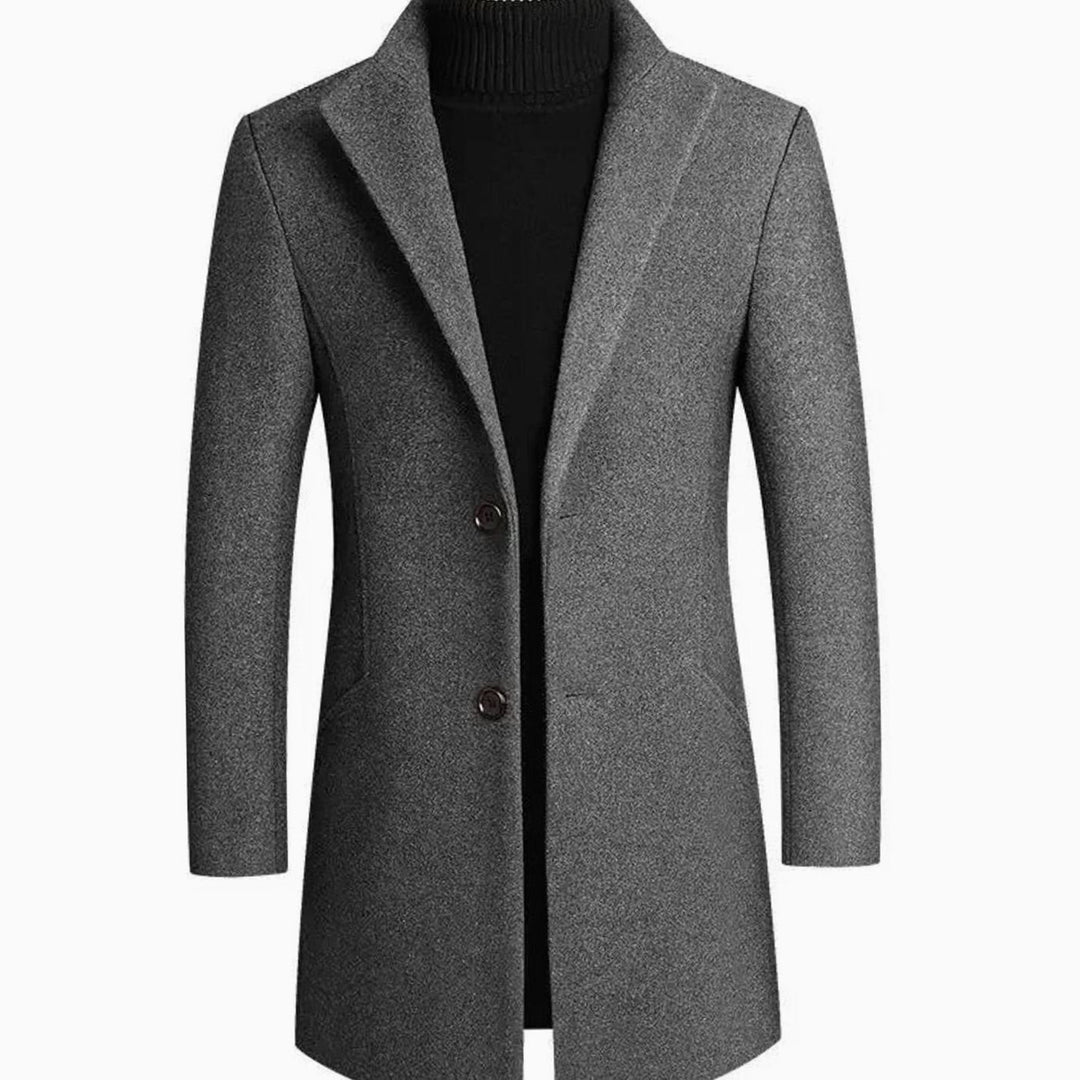 Henry | Men's Slim-Fit -Blend Notch-Lapel Mens Winter Coat
