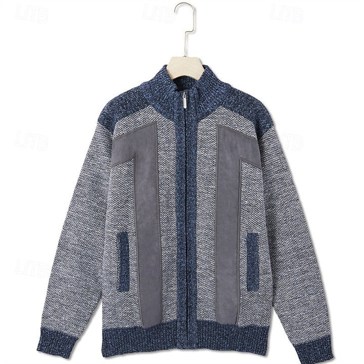 Declan | Textured Zip-Up Cardigan