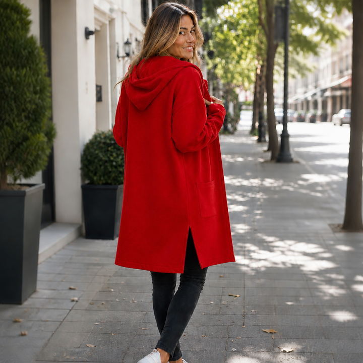 Hudson & Parker - Longline Open-Front Hooded Cardigan