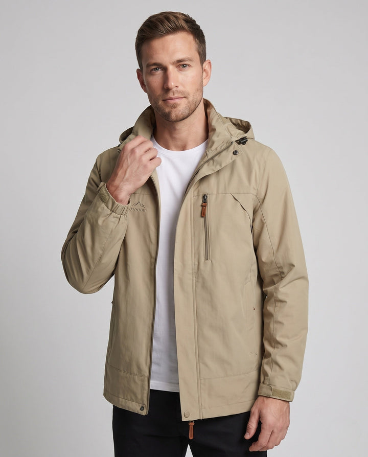 Men's lightweight urban zip blouson with chest zipper and elastic cuffs Hudson & Parker