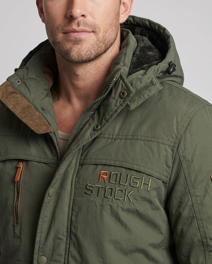 Men's short padded field blouson with quilted thermal lining and flap pockets Hudson & Parker