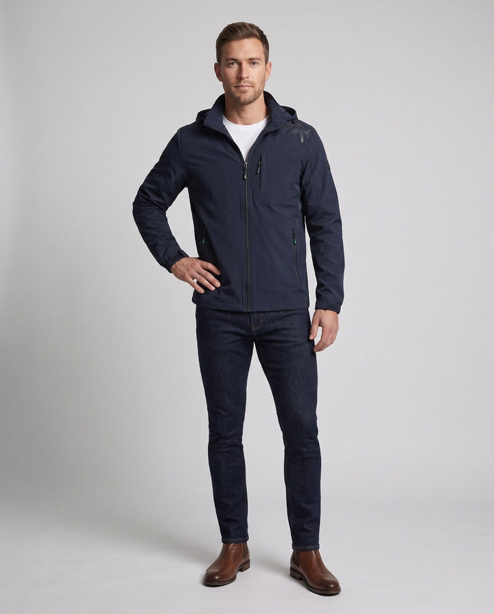 Men's Lightweight Breathable Field Jacket with Hood and Mesh Lining Hudson & Parker