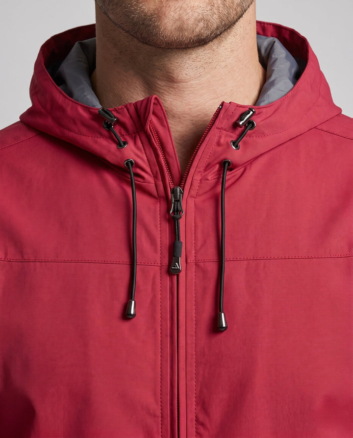 Men's Lightweight Water-Repellent Hooded Jacket with Adjustable Hood and Subtle Thermal Lining Hudson & Parker