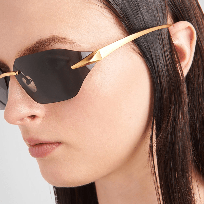 Golden Rimless Shades