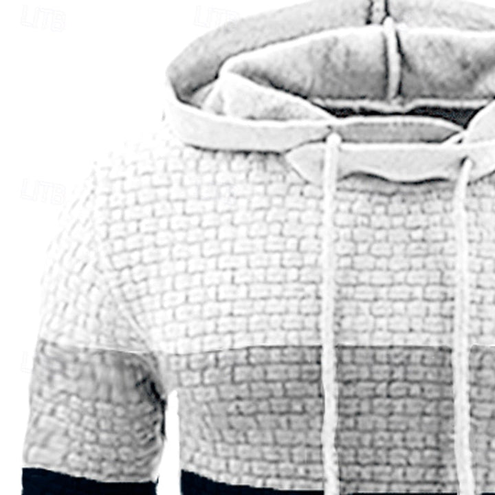 Hollis | Color-Block Textured Hoodie