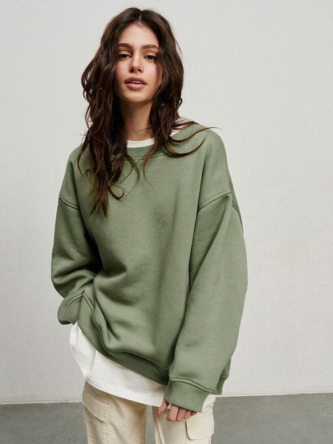 Hudson & Parker | Women's Oversized Sweatshirt In Solid Color Design