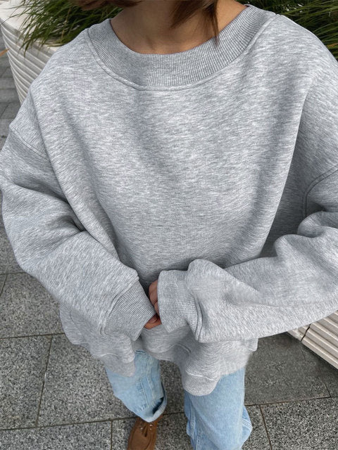 Hudson & Parker | Women's Oversized Sweatshirt In Solid Color Design