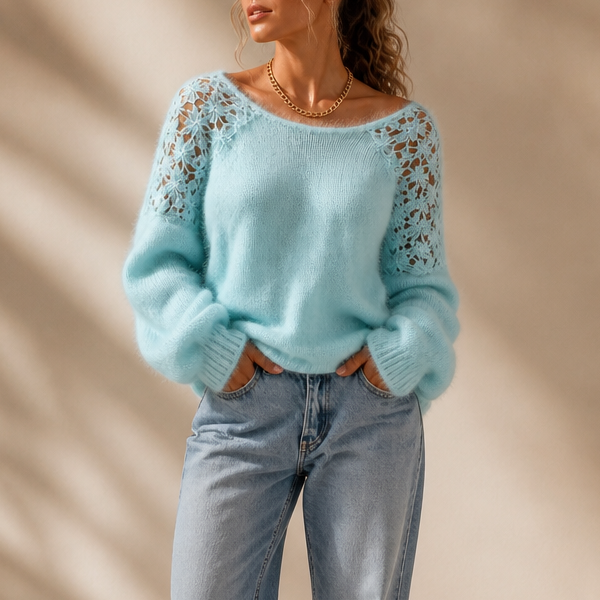 Hudson & Parker - Lace-Knit Look Sweater That Looks Elevated, Not Plain