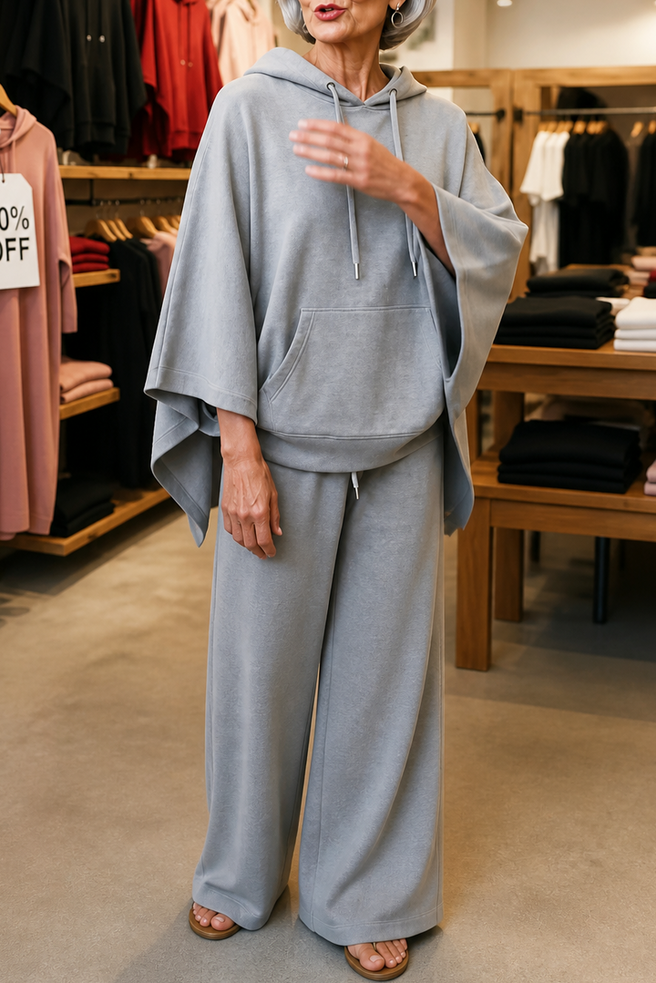 Hudson & Parker - Hooded Cape And Wide-Leg Trouser Set