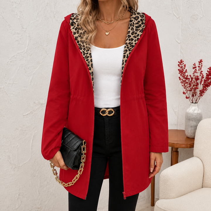 Hudson & Parker - Reversible Leopard Print Hooded Coat
